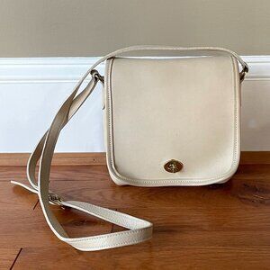 Vintage Ivory Coach Crossbody Bag